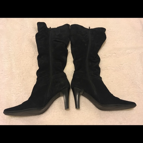 Blake Scott black suede heeled boots - Picture 2 of 8